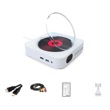 Reproductor de Música y Audio Multifuncional VCD CD DVD Altavoz Radio FM Conector Auxiliar Montado en la Pared con Control Remoto (UE) B