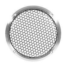 Grille de Haut-Parleur Tweeter de Voiture en Aluminium, 6,5 Pouces, Grille Entièrement en Métal pour Amélioration Audio, Argent