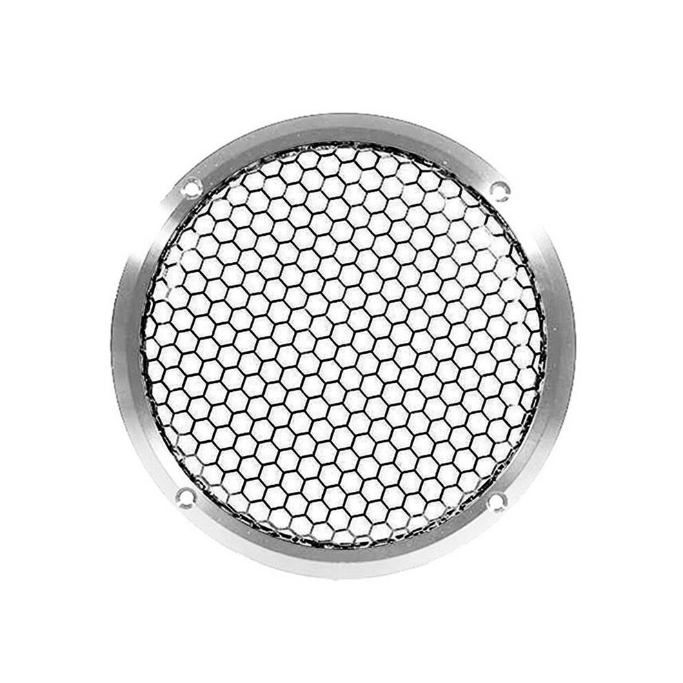 Aluminum Car Tweeter Speaker Grill Cover, 6.5 Inch, Full Metal Mesh Grille For Audio Enhancement Silver 4713422020698