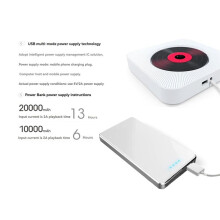 Portable CD Player Compact Music CD Disc Player for Car/Travel, Home Audio with Stereo Speaker Walkman (EU),C