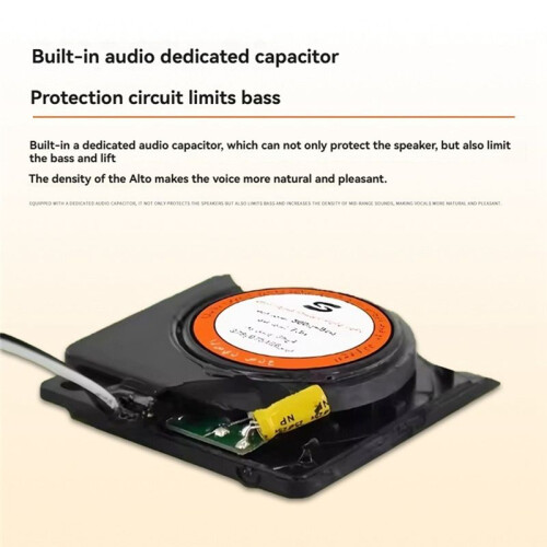 Auto A-Stijl Mid-Range Luidspreker 8Ω 15W HiFi Luidspreker Home DIY Audio HIFI Mid-Range Luidspreker 2