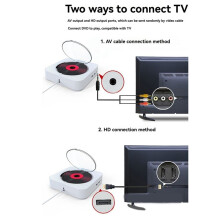 VCD CD DVD Multifunctional Audio Music Player Speaker FM Radio Wall Mounted AUX Jack with Remote Control(EU) B