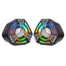 USB Wired Computer Speaker Multimedia Computer Subwoofer Colorful Lighting Effect RGB Desktop Game Speaker