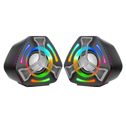 USB Wired Computer Speaker Multimedia Computer Subwoofer Colorful Lighting Effect RGB Desktop Game Speaker