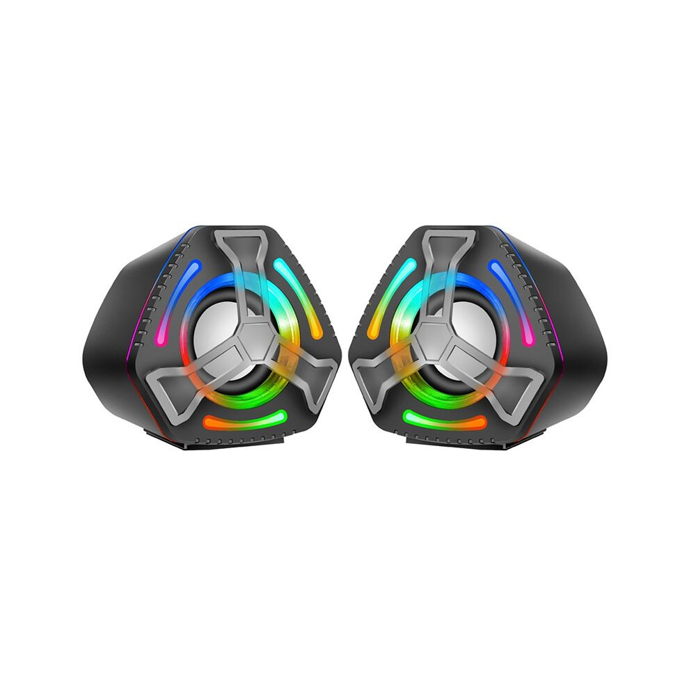 Usb Wired Computer Speaker Multimedia Computer Subwoofer Colorful Ing Effect Rgb Desktop Game Speaker Light 6031075208583