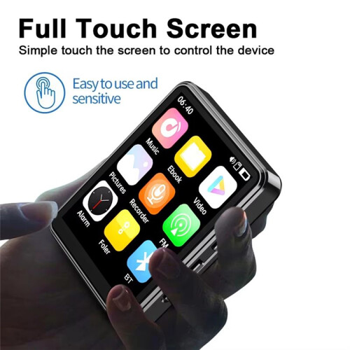 MP3 Player 2,4 Polegadas Touch Screen HiFi Music Player Suporte 128G Expansão Alto-Falante Embutido com e-Book/Vídeo 2