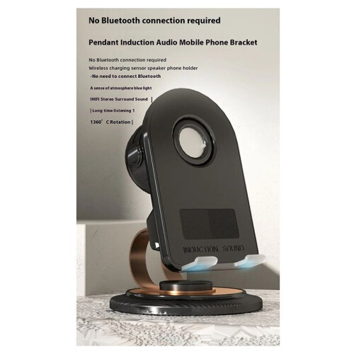 Support de Téléphone à Induction, Multifonction, Sans Fil, pour Lecture Audio par Induction.