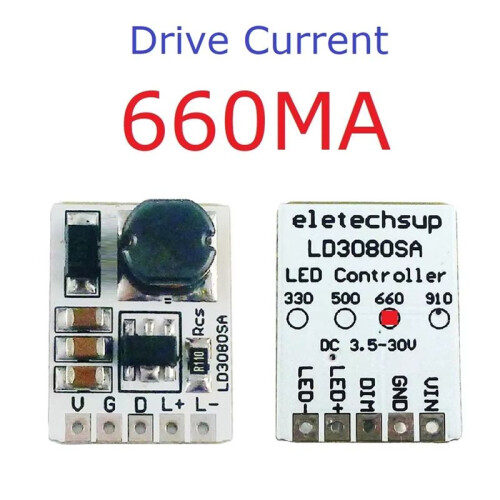 10PCS LD3080SA 20W  3.5-30V Step-Down LED Driver Module - Buck Constant Current Module for Flashlight 660MA 2