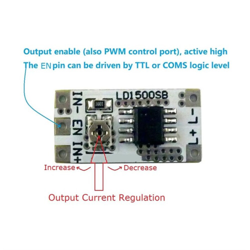 4PCS  3-6V 28-1500mA Adjustable Output Current LED Driver Module PWM Controller - Constant Current Converter