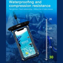 3X FONKEN Full View Waterproof Case for Phone Underwater Snow Rainforest Transparent Dry Bag Swimming Pouch