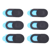 6 Pieces Autocollants de Protection de La Camera En Plastique Couverture de Protection de pour Ordinateur Portable Tablette PC Telephone Mobile Noir