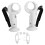 Upright Silicone Grip Controller Case for Meta Quest 3S - Comfortable Convenient Replacement Battery White 1