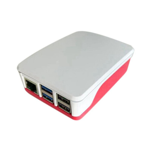 For Raspberry Pi 5 Case Active Cooling PWM Fan Case PI5 Plastic Shell for Enhanced Protection Red&White Shell