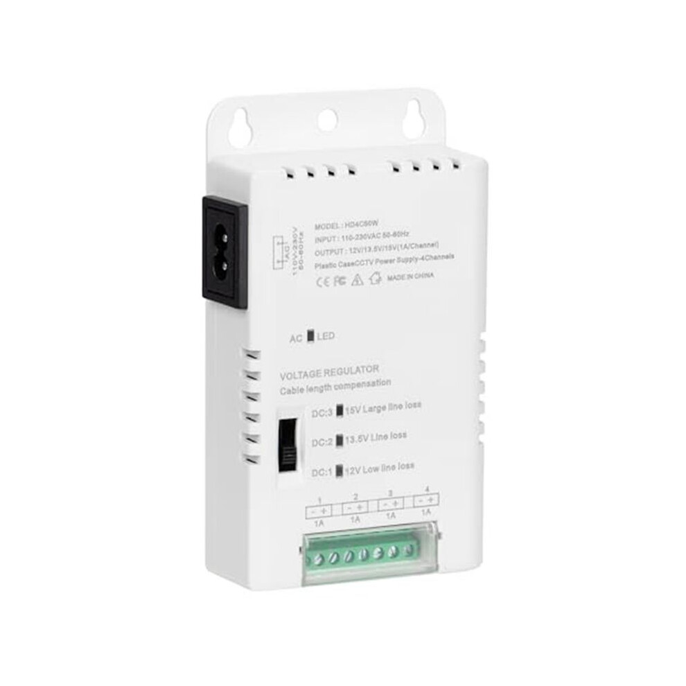 Cctv Camera Power Supply Distribution Power Supply 90V-264Vac Input To 12V-13.8-15Vdc Output 4 Channel, Hd4c50w 6031029073236