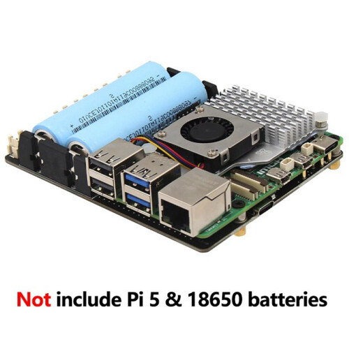 For Raspberry Pi 5 UPS Power Management Expansion Board with Fast Charging for Raspberry Pi 5 1