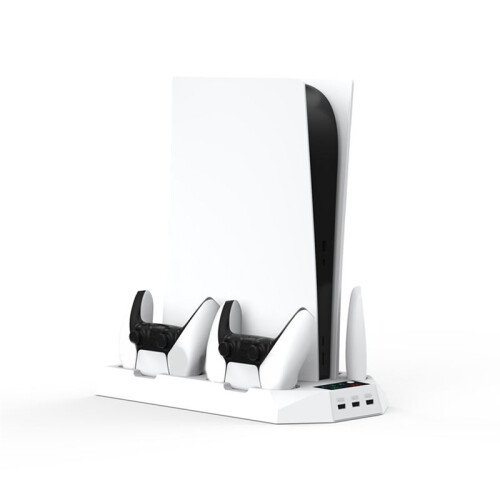 Game Stand Durable Efficient Heat Dissipation Gaming Dual Function Design in- Controller for Ps5 Accessories White 1