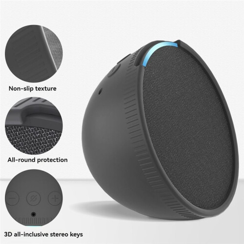 Silicone Case for Speaker Silicone Speaker Protector Cover Audio Protector for  Black 1