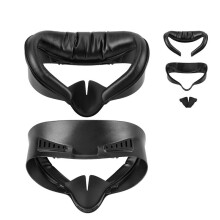 3 in 1 Gezichtsbedekking voor Meta Quest 3S PU Lederen Gezichtsinterface Vervangende Pad met Siliconen Neuspad VR-Accessoires