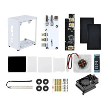 For Raspberry Pi 5 Case, Micro-type Desktop Case with Active Cooler, PWM Fan, RGB Lighting Bar,  Tower PC Case