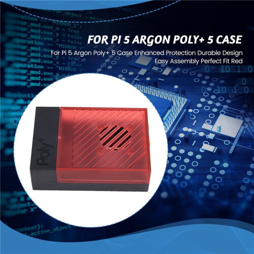 For Raspberry Pi 5 Argon + 5 Case Enhanced Protection Durable Design Easy Assembly Perfect Fit Red 1