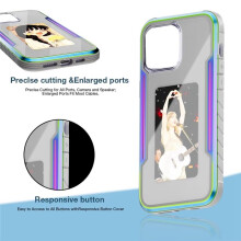 NFC EInk-Scherm DIY-Telefoonhoesje Aangepaste Refresh-Schermscherm Mobiele Telefoonhoesje Cover voor IPhone15 Kleurrijk