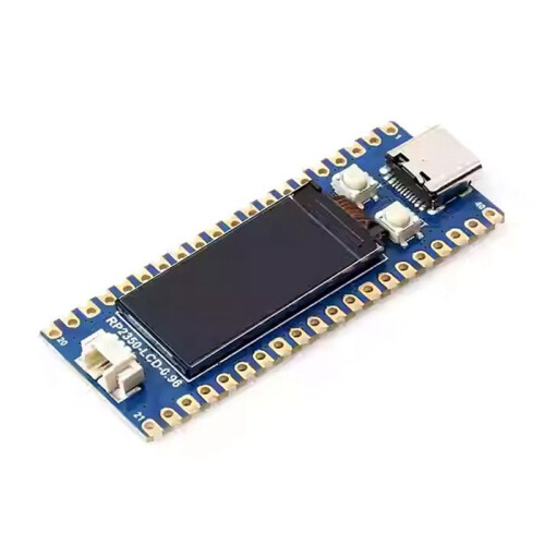 RP2350-LCD-0.96 Placa de Desenvolvimento com Display LCD de 0,96 Polegadas, Resolução de 160x80, Baseada no Microcontrolador RP2350A, Sem Solda