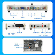 GBSC PRO Video Converter Scart RGBS YPbPr VGA AV SV to -Compatible Video Auido Converter for Retro Game Console
