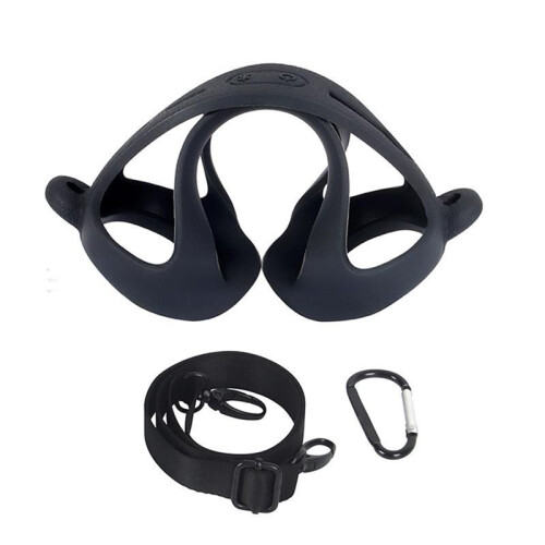 Silicone -Compatible Speaker Case with Carabiner Waterproof Protective Sleeve Adjustable Strap for  Flip 6,A
