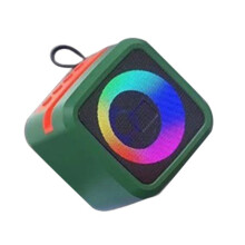 LED RGB Light Portable Wireless Speaker Support TF USB AUX Handsfree Rechargeable Battery Green