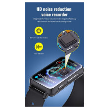 Enregistreur Vocal Numérique 4G, Montre-Bracelet, Enregistrement à Commande Vocale, Réduction Du Bruit Intelligente, Lecteur MP3 HiFi.