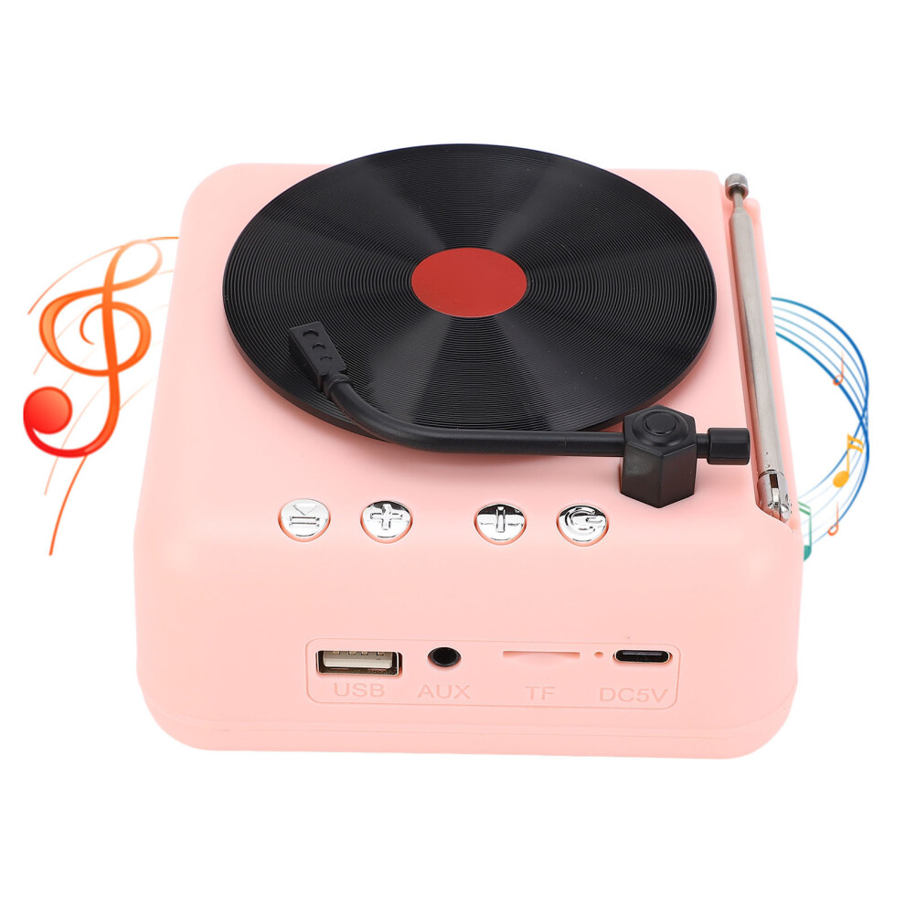 Retro Record Bt5.0 Speaker 1200Mah Roseate, Compact 4371384042716