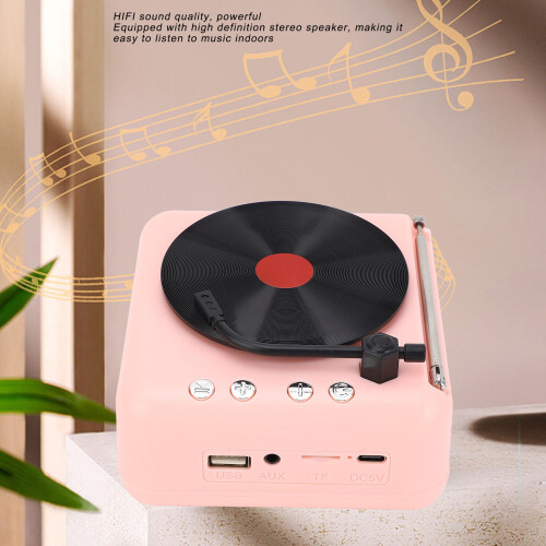 Roseate Retro Record Altavoz Bluetooth 1200mAh3.7V 2