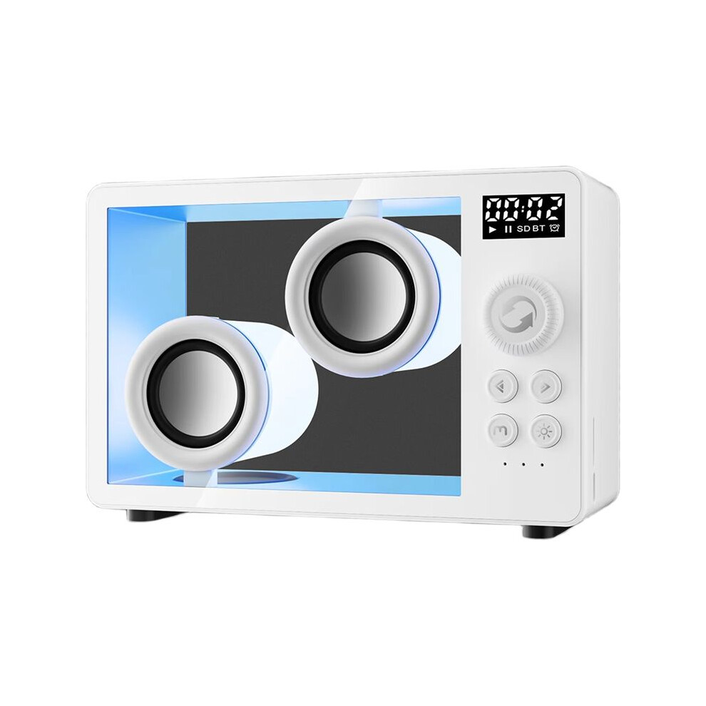 Portable Transparent Speaker Wireless Hifi Sound Music Box Soundbar With Colorful Atmosphere Light 4713580625711