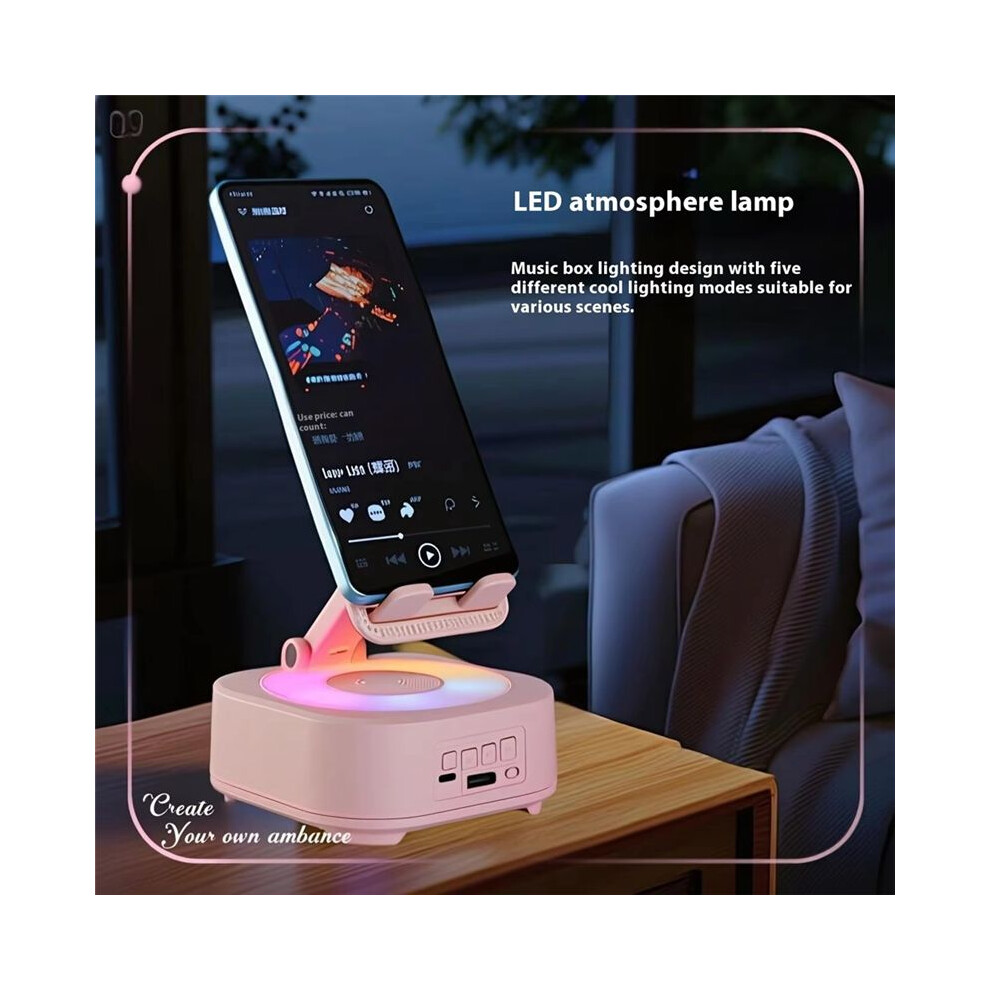 New Speaker Phone Stand Voice Charging Bank Led Color Music Box Desktop Speakers 4712300359882