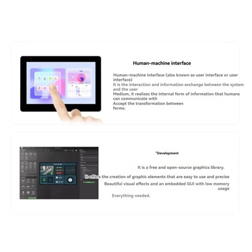 Placa de Desenvolvimento LCD ESP32 S3 de 5 Polegadas com Tela Sensível Ao Toque 1024x600, Sensor LVGL HMI CAN RS485