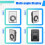 Music MP3 Player with USB Cable with Headphones Black 7