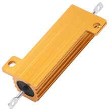 Gold Tone Screw Tab Wirewound Aluminium Resistor 1 Ohm 5% 50 Watt