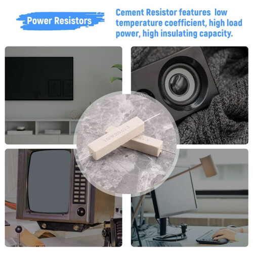 5x 10W 20 Ohm 5% Wirewound Ceramic Cement Resistor 10 Watt 1
