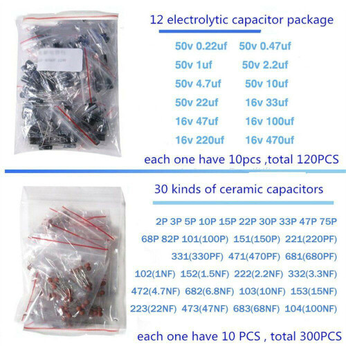 1390Pcs Elektronische Bauelemente LED Diode Transistor Kondensator Widerstand Kit