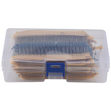 2600Pcs 130 Values 1/8W 0.125W 1% Metal Film Resistors Assorted Pack Set Resistors Assortment Kits Fixed Capacitors