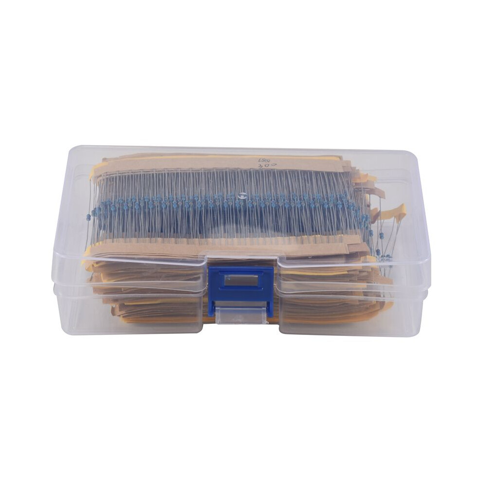 2600Pcs 130 Values 1/8W 0.125W 1% Metal Film Resistors Assorted Pack Set Resistors Assortment Kits Fixed Capacitors 6034227939632