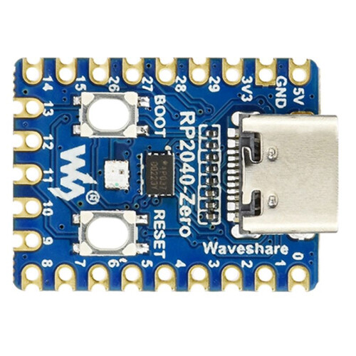 Waveshare RP2040-Zero Microcontroller Development Board Dual Core Processor voor Raspberry Pi Zero, Niet Gelast