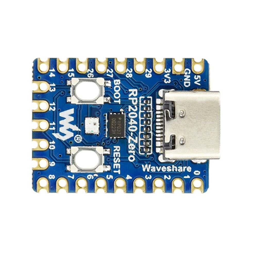 Waveshare Rp2040-Zero Microcontroller Development Board Dual Core Processor For Raspberry Pi Zero, No Welded 4711598344938