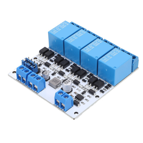 4-Channel GPIO Relay Module Optocoupler, 5-32V/10A