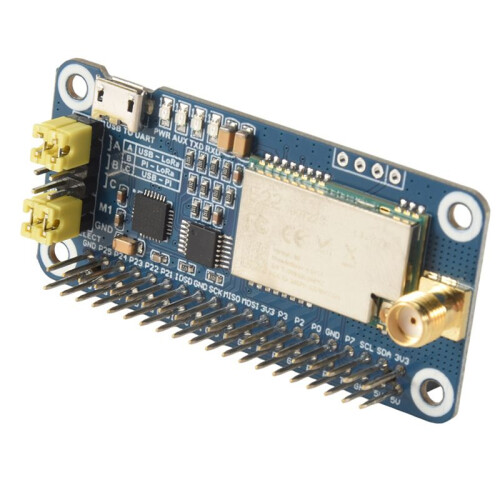 Waveshare SX1262 LoRa HAT for Raspberry Pi Covers 915MHz Frequency Band with Spread Spectrum Modulation 2