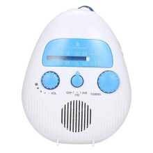 Shower Radio, Portable AM/FM Radio Waterproof Audio Speaker Bathroom Shower Radios for Home Bathroom Outdoor