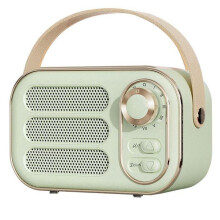 Retro Speaker 360 Stereo Effect Speaker Vintage Radio Home Decor Sound Box for Outdoor Green