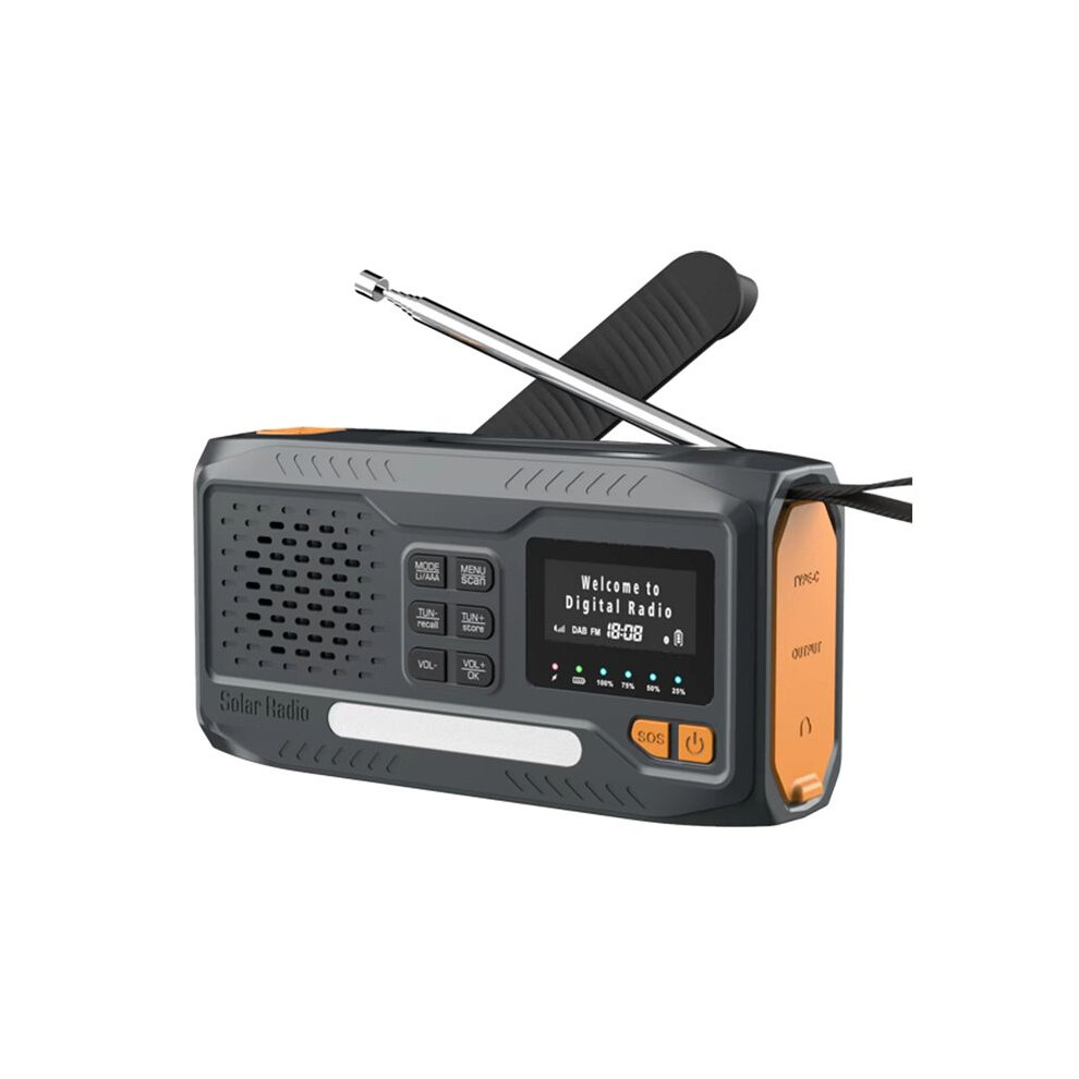 Dab/Fm Radio Portable Solar Radio Receiver Emergency Radio Outdoor Hand Crank Radio With Led Flashlight/Sos 6032964393298