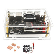 Akrylfodral för VisionFive 2 Development Board Development Board Box Transparent Fodral med KylfläKt KylfläNssats
