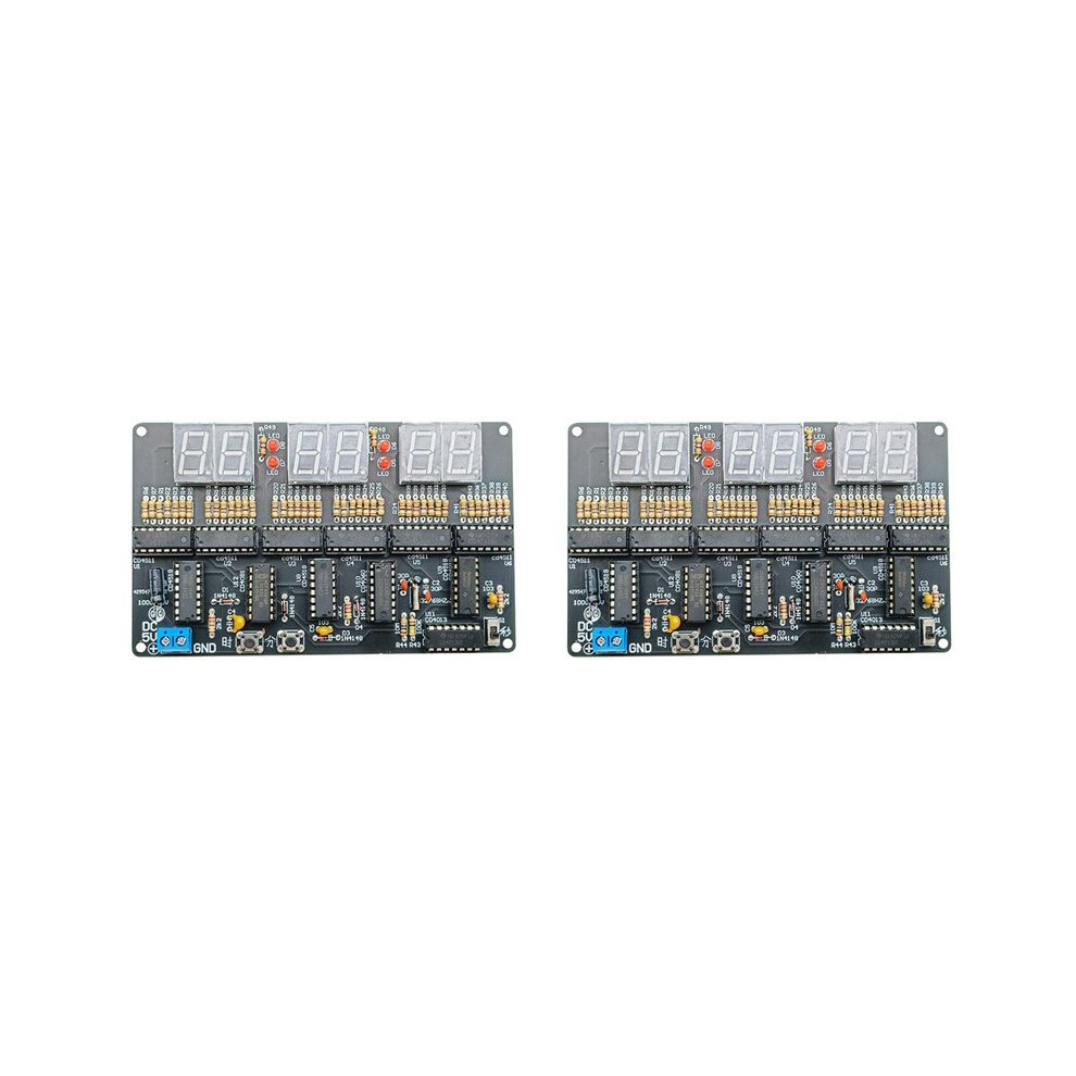 2X 4.5V-5.5V 6-Bit Digital Circuit Clock Kit Electronic Clock Teaching And Training Welding Production Diy Parts 4712121558655